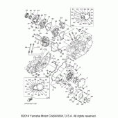 Схема узла: Крышки картера (1) Yamaha XV1700 Road Star Midnight Warrior