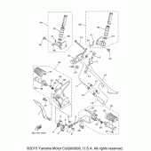 Схема вузла: Підніжки та Підставка Yamaha XVS1100 V-Star Custom