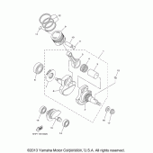 Схема вузла: Колінчастий вал та Поршень Yamaha TTR125 TT-R125