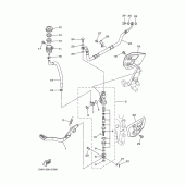 Схема вузла: Задній гальмівний циліндр Yamaha XT660 XT660R