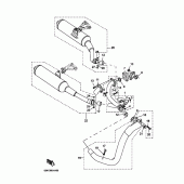 Схема узла: Выхлопная система Yamaha BT1100 Bulldog