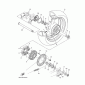 Схема вузла: Заднє колесо Yamaha TDM900