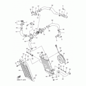 Схема узла: Радиатор и Патрубок системы охлаждения Yamaha XVS1300 Midnight Star