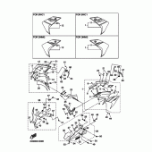 Схема вузла: Облицювальні елементи Yamaha YZF-R1 R1