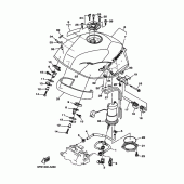 Схема узла: Топливный бак Yamaha TDM900