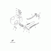 Схема вузла: Розподільний вал та Ланцюг ГРМ Yamaha TTR90 TT-R90