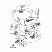 Схема вузла: Топливний бак Yamaha XV125 Virago