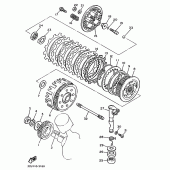 Схема вузла: Зчеплення Yamaha XV535 Virago