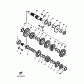 Схема узла: Трансмиссия Yamaha YZ125