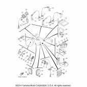 Схема узла: Электрооборудование (1) Yamaha XV1900 Raider SCL