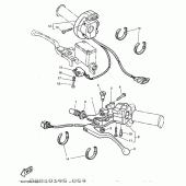 Схема узла: Пульт управления рулевой и Рычаг Yamaha TT600