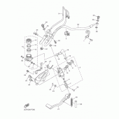 Схема вузла: Задній гальмівний циліндр Yamaha YZF-R1 R1M