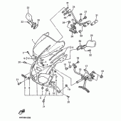 Схема узла: Облицовочные элементы 1 Yamaha YZF750 YZF750