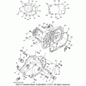 Схема вузла: Кришки картера (1) Yamaha XVS1100 V-Star Classic
