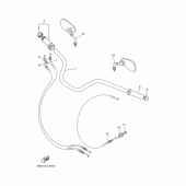 Схема вузла: Дзеркала та тросики 2 (4TR7) Yamaha XVS400 Drag Star Classic