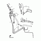 Схема узла: Руль и Тросики Yamaha XJR1300