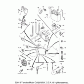 Схема узла: Электрооборудование (2) Yamaha XV1600 Midnight Star