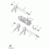 Схема узла: Копирный вал и Вилки Yamaha YZF-R1 R1