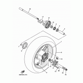 Схема вузла: Задне колесо Yamaha XP500 T-MAX