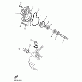 Схема вузла: Водяний насос Yamaha YZ400