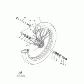 Схема узла: Переднее колесо Yamaha XT250 Serow