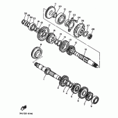 Схема вузла: Трансмісія Yamaha TT600