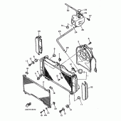 Схема узла: Радиатор и Патрубок системы охлаждения Yamaha FZX750