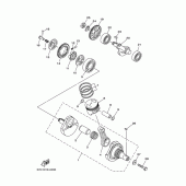 Схема вузла: Колінчастий вал та Поршень Yamaha TW225