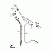 Схема вузла: Кермо та Тросики Yamaha WR250 WR250F