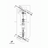 Схема вузла: Задня підвіска Yamaha YZ250 YZ250X