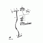 Схема узла: Передний тормозной цилиндр (ｱﾂﾌﾟﾊﾝﾄﾞﾙ) Yamaha XV400 Virago