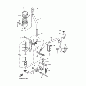 Схема вузла: Задній гальмівний циліндр Yamaha XJR400