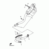 Схема узла: Выхлопная система Yamaha YZ250 YZ250F