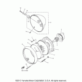 Схема вузла: Фара Yamaha XVS650 V-Star Classic