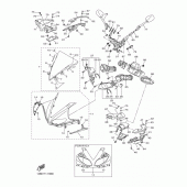 Схема вузла: Облицювальні елементи 1 Yamaha YZF-R1 R1