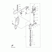 Схема вузла: Задній гальмівний циліндр Yamaha WR400F