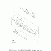 Схема вузла: Копірний вал та Вилки Yamaha XVS650 V-Star Custom