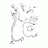 Схема узла: Руль и Тросики Yamaha XVS125 Drag Star