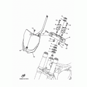 Схема узла: Рулевой механизм Yamaha YZ125