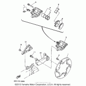 Схема вузла: Задній гальмівний супорт Yamaha WR250 WR250Z