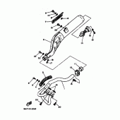 Схема вузла: Вихлопна система Yamaha XT350 XT350