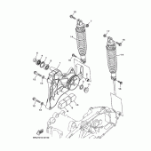 Схема вузла: Задній важіль та підвіска Yamaha YP400 Grand Majesty