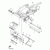 Схема вузла: Задній важіль та підвіска Yamaha YZF1000R Thunderace