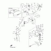 Схема вузла: Паливний бак Yamaha XVS1300 Midnight Star