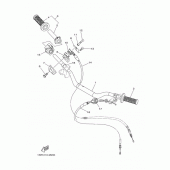 Схема вузла: Кермо та Тросики Yamaha YZ125