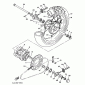 Схема узла: Заднее колесо Yamaha XTZ750 Super Tenere