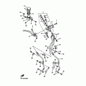 Схема узла: Передний тормозной цилиндр Yamaha YZF-R7 R7