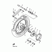 Схема вузла: Заднє колесо Yamaha XJ900 Diversion