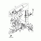 Схема вузла: Вихлопна система Yamaha XV1900 Roadliner S