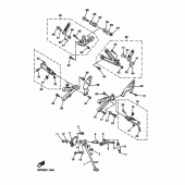 Схема вузла: Підніжки та підставка Yamaha YZF-R6/ YZF600 R6